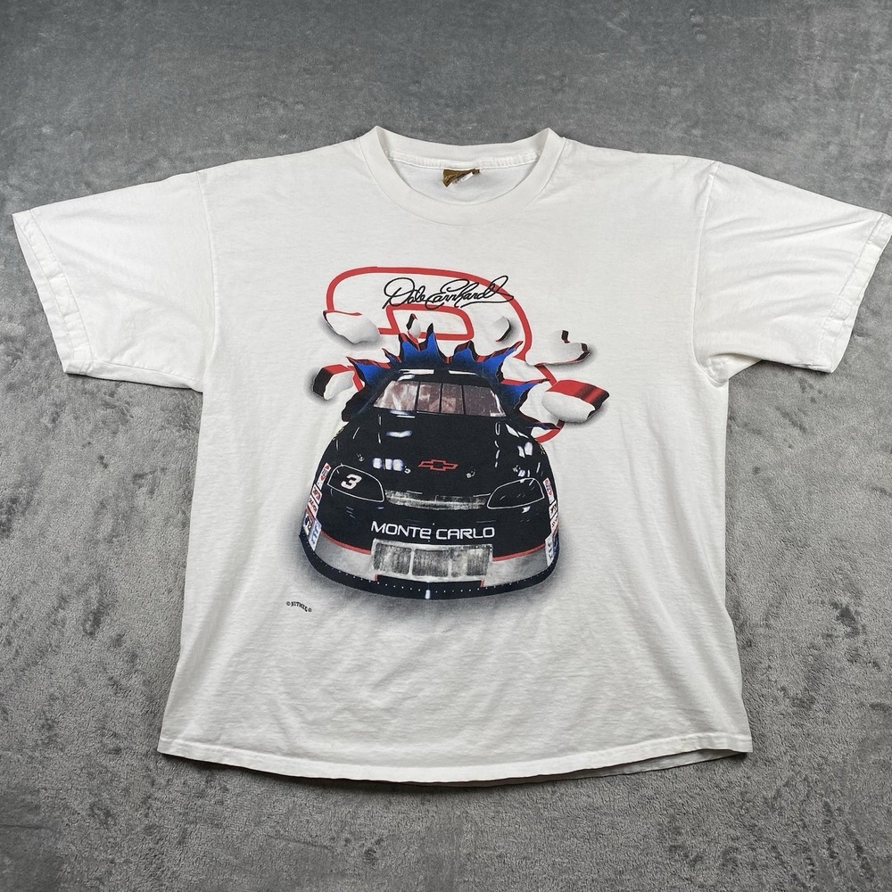 Vintage Dale Earnhardt Nutmeg Shirt Mens XL White NASCAR Racing Breakthrough 90s